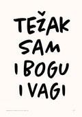 Poster – Težak sam i Bogu i Vagi